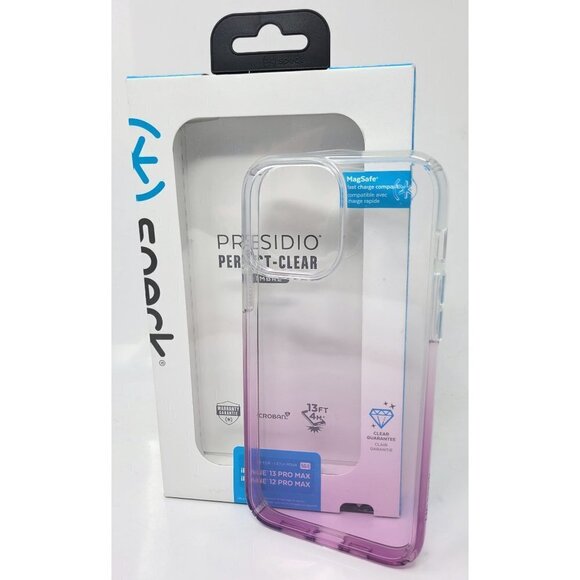 Speck Presidio Perfect Clear Case for iPhone 13 Pro Max 12 Pro Max Purple Fade - Picture 2 of 2